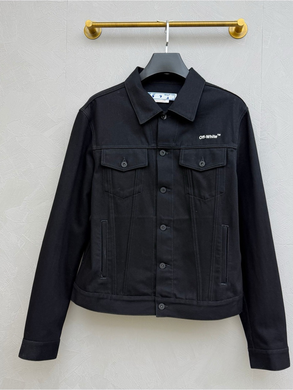 🚩steal Off-White Black Lightweight Shirt Jacket